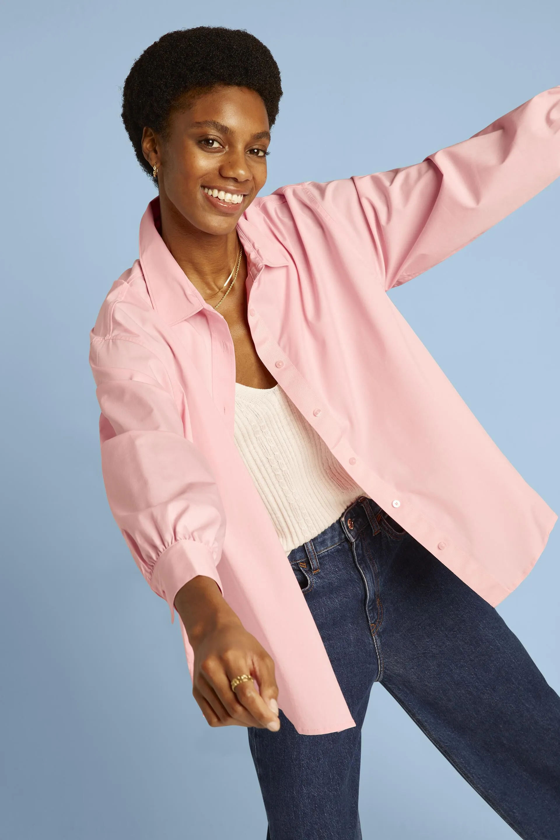 Camicia con allacciatura dietro