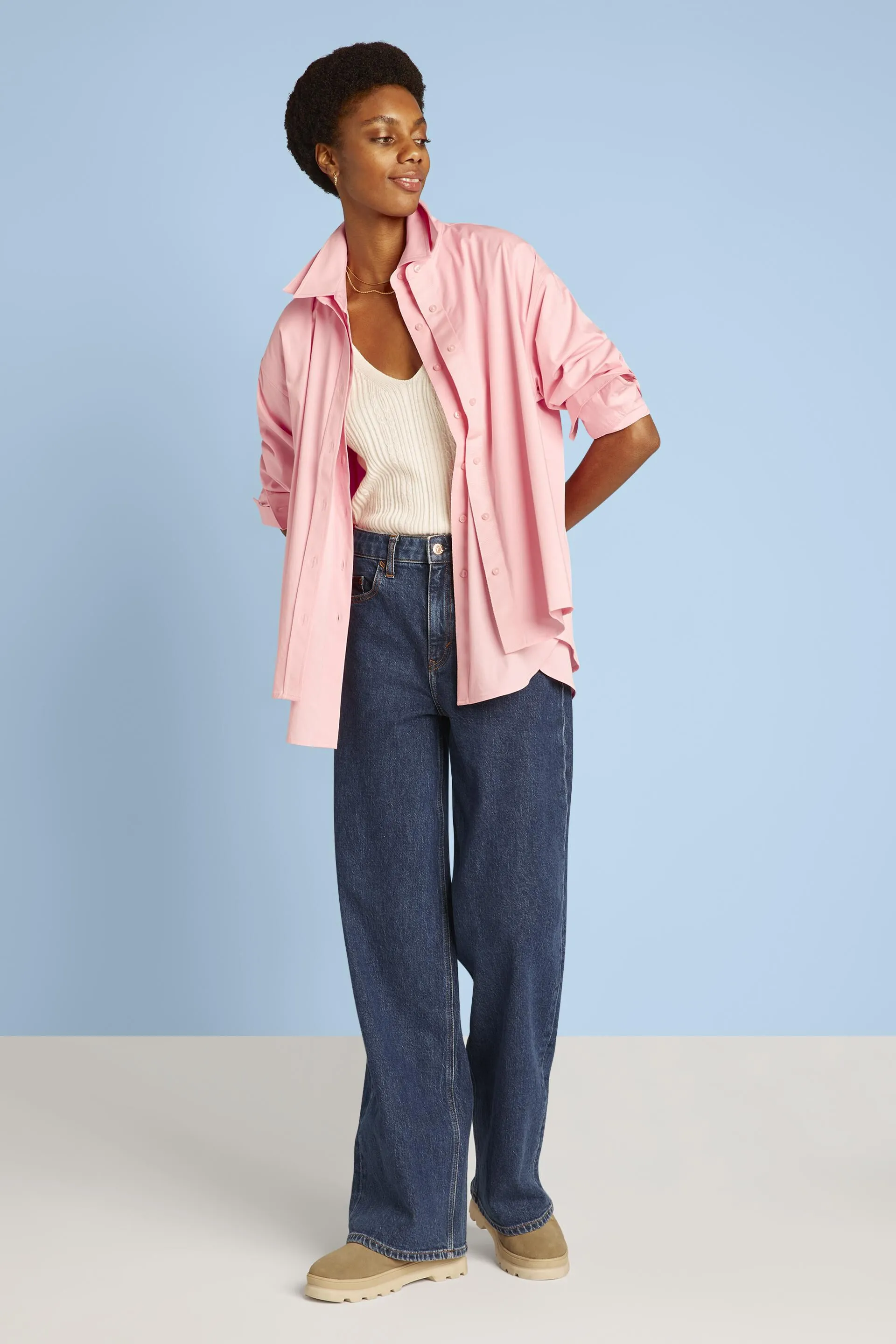 Camicia con allacciatura dietro