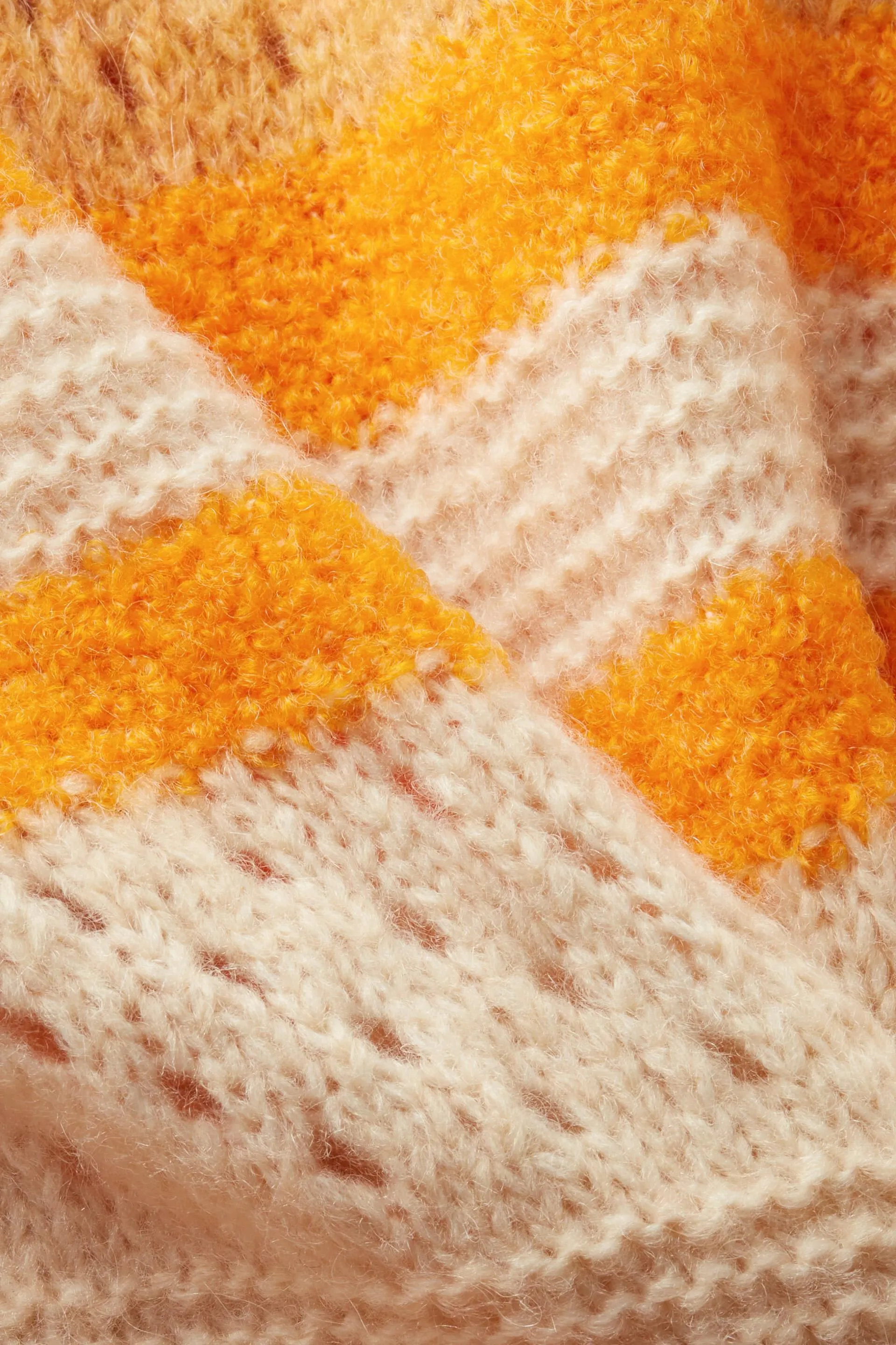 Cardigan a righe in misto lana