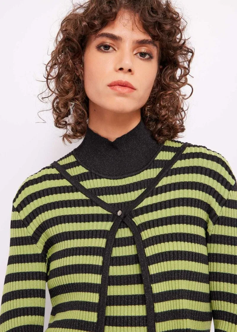 Cardigan a righe