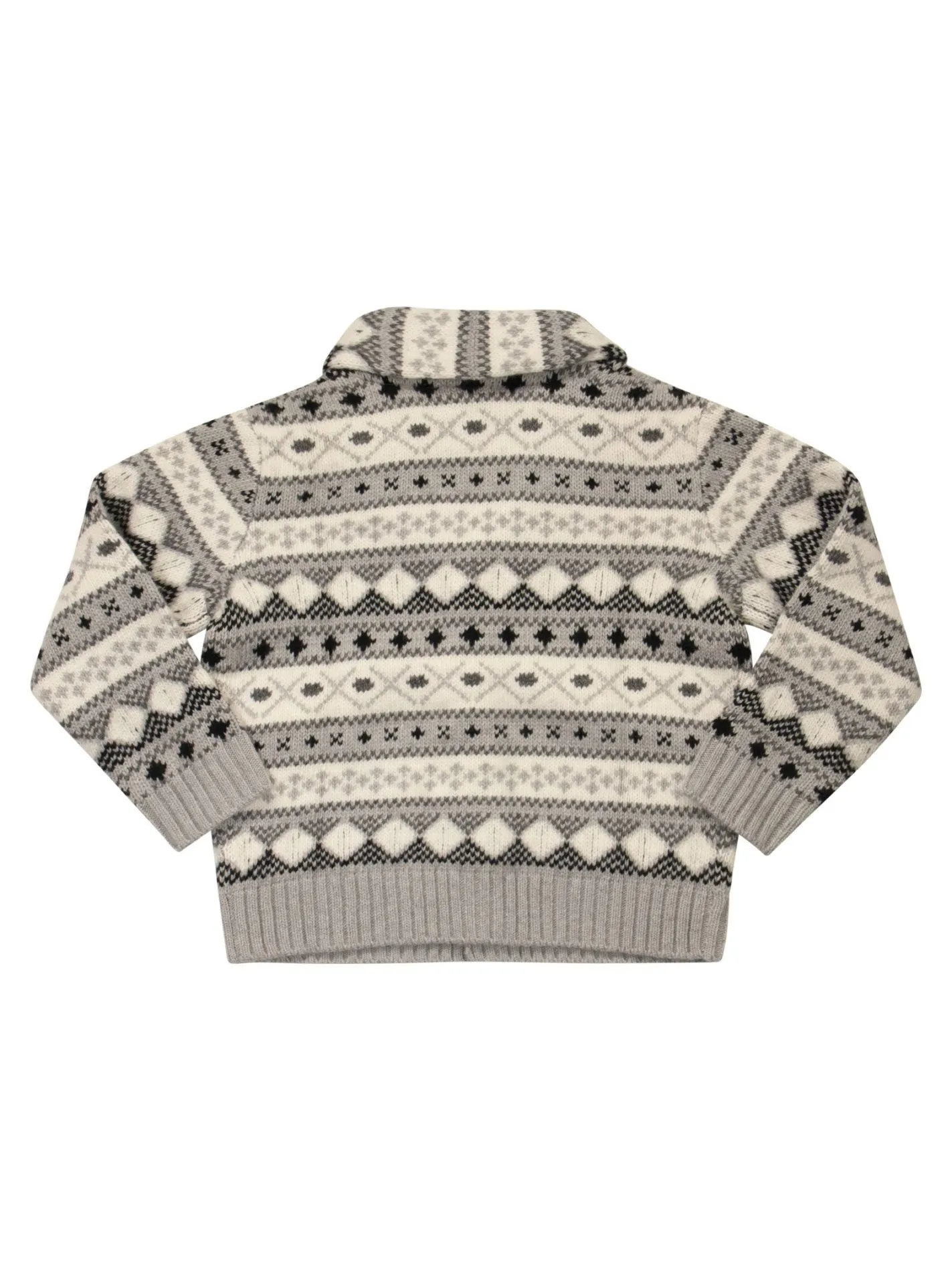 Cardigan in lana a lavorazione jacquard