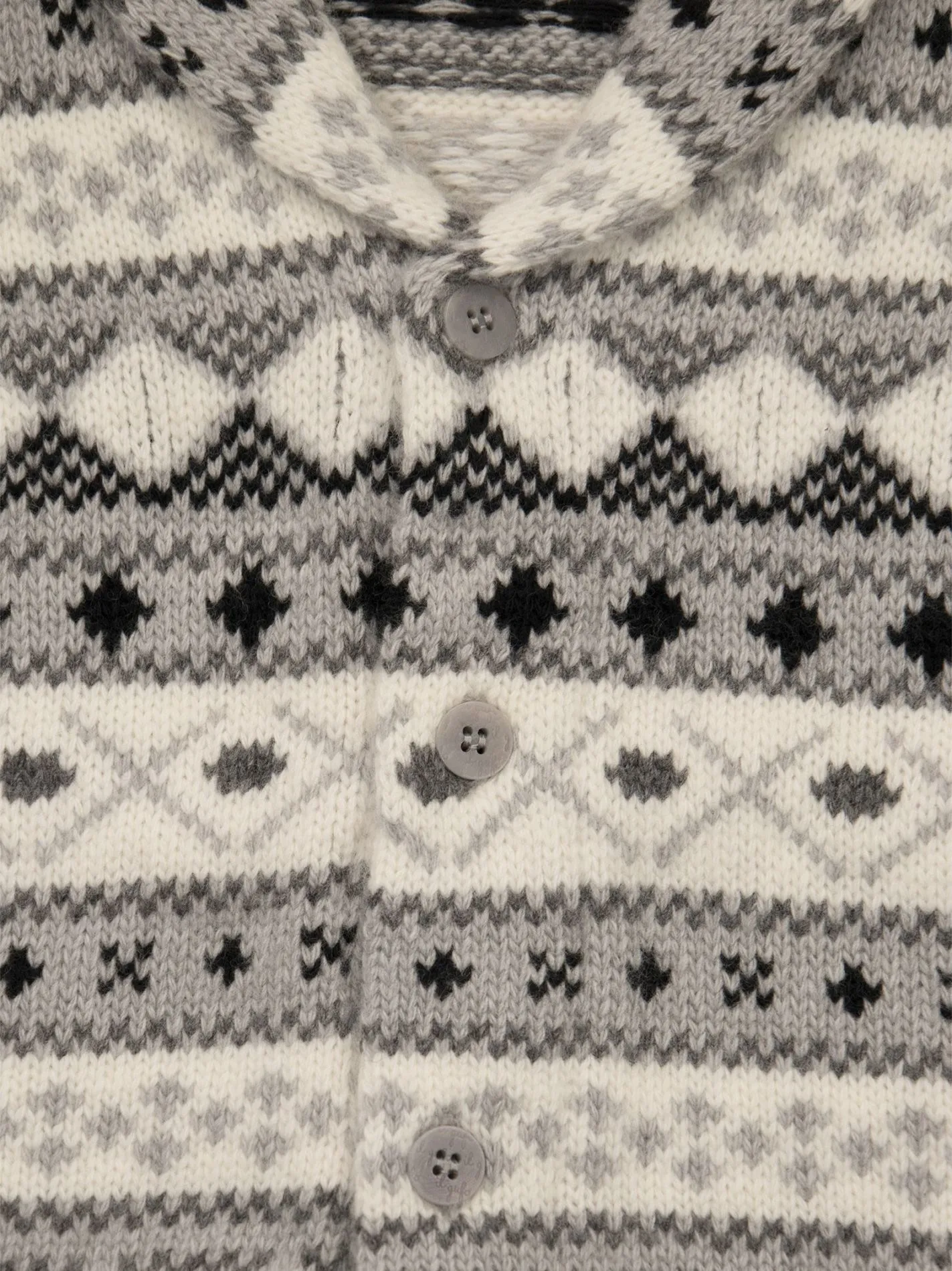 Cardigan in lana a lavorazione jacquard