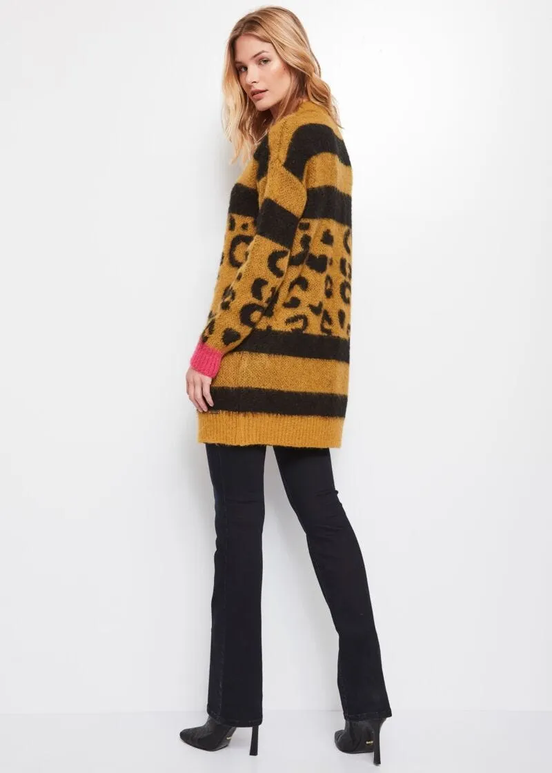Cardigan in misto mohair e lana