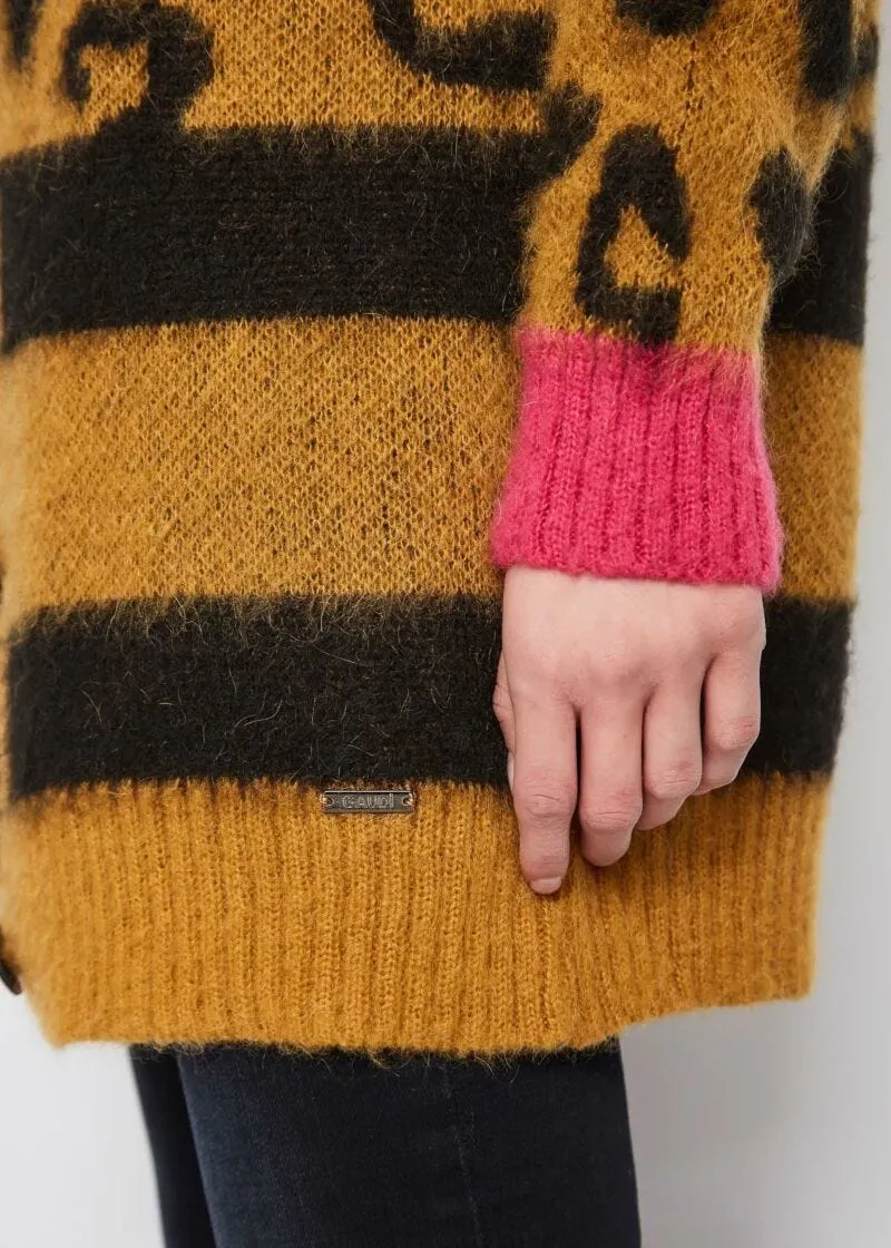 Cardigan in misto mohair e lana