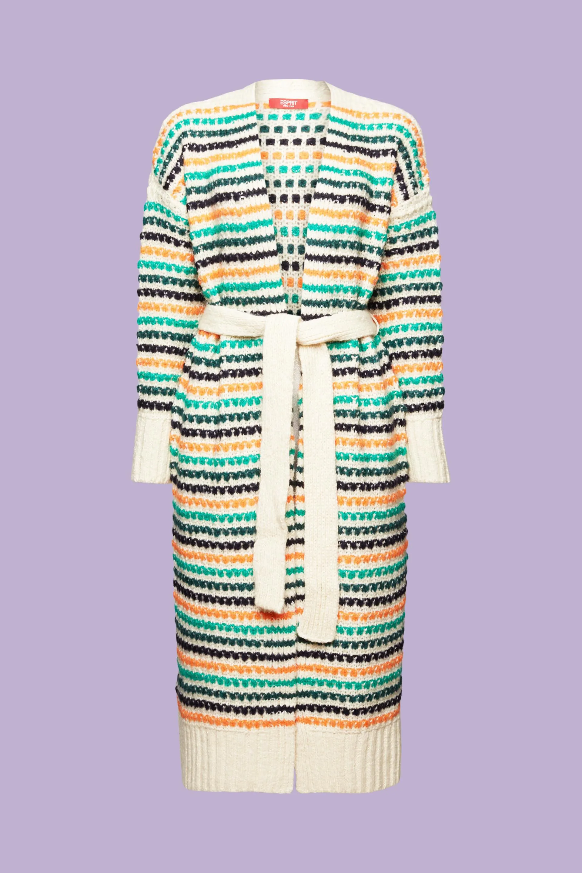 Cardigan lungo a righe