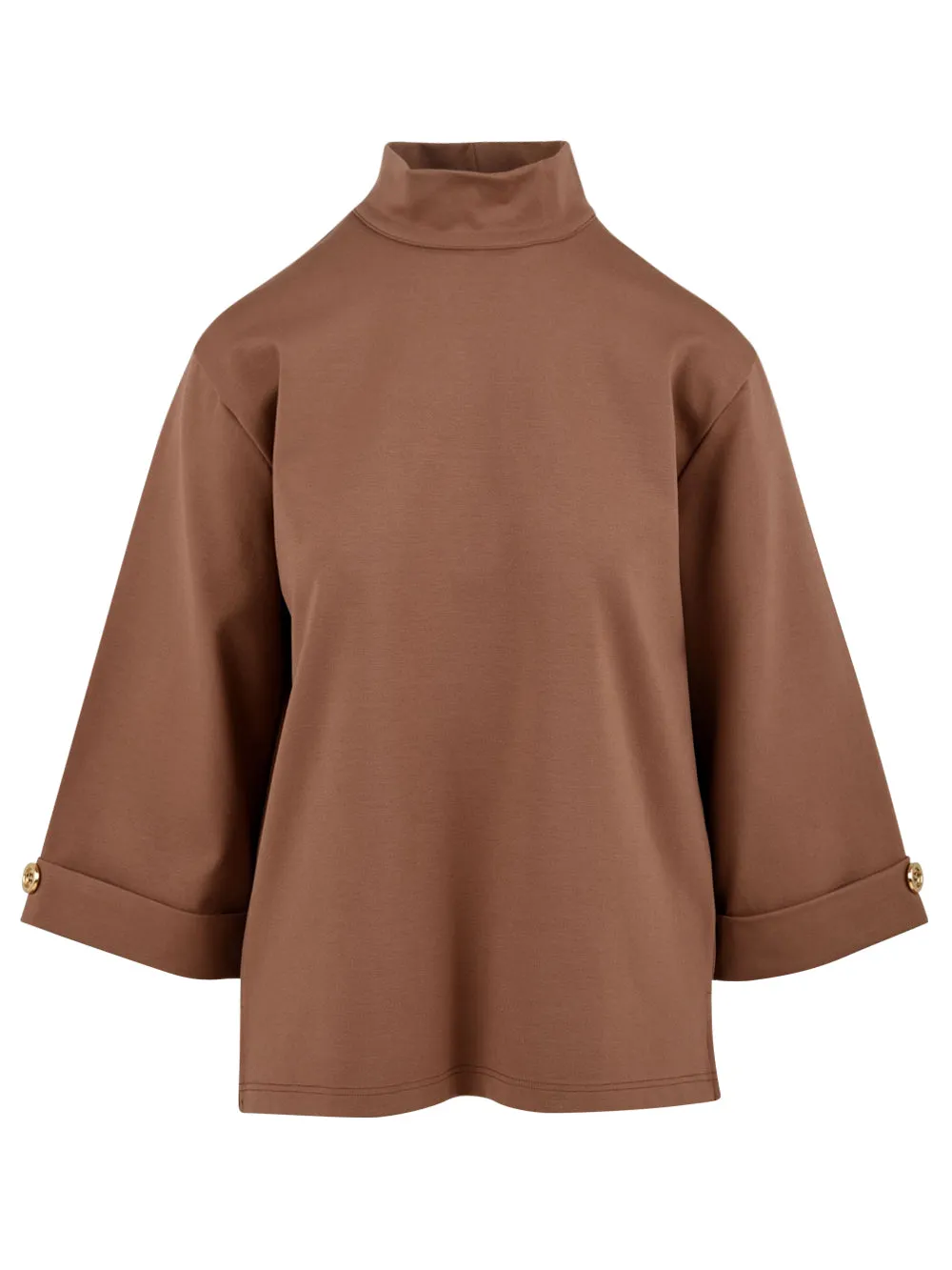 Casacca donna a collo alto marrone