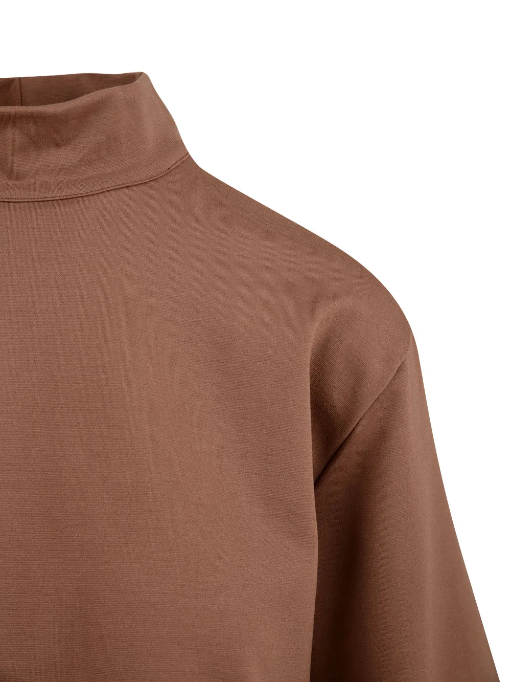 Casacca donna a collo alto marrone