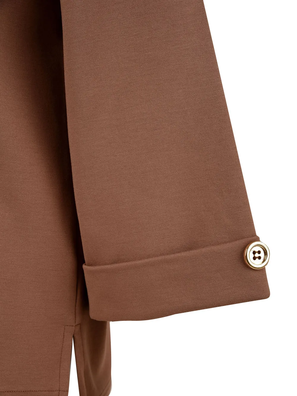 Casacca donna a collo alto marrone