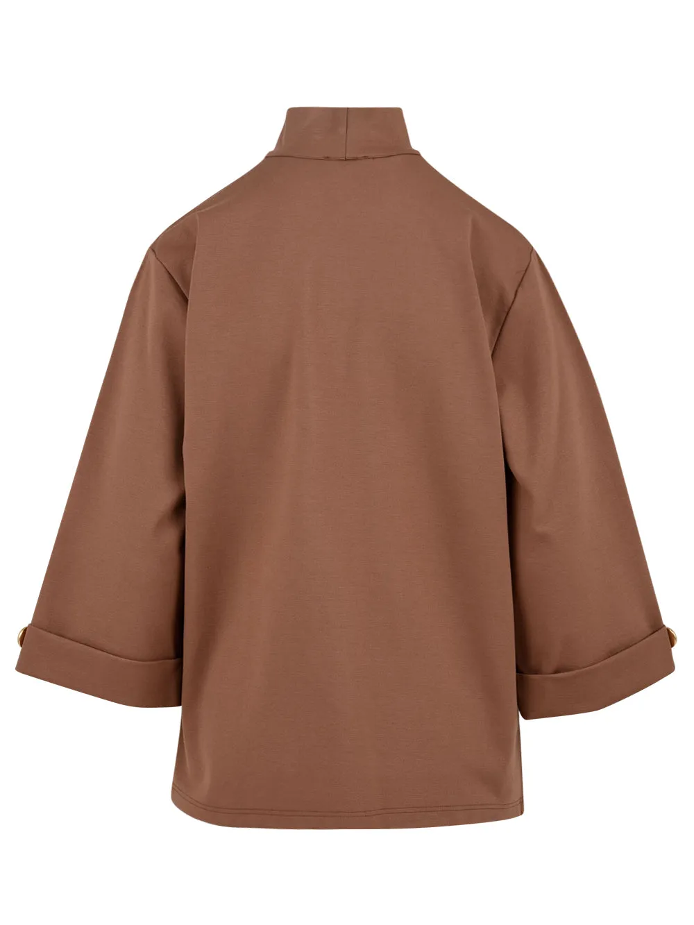 Casacca donna a collo alto marrone