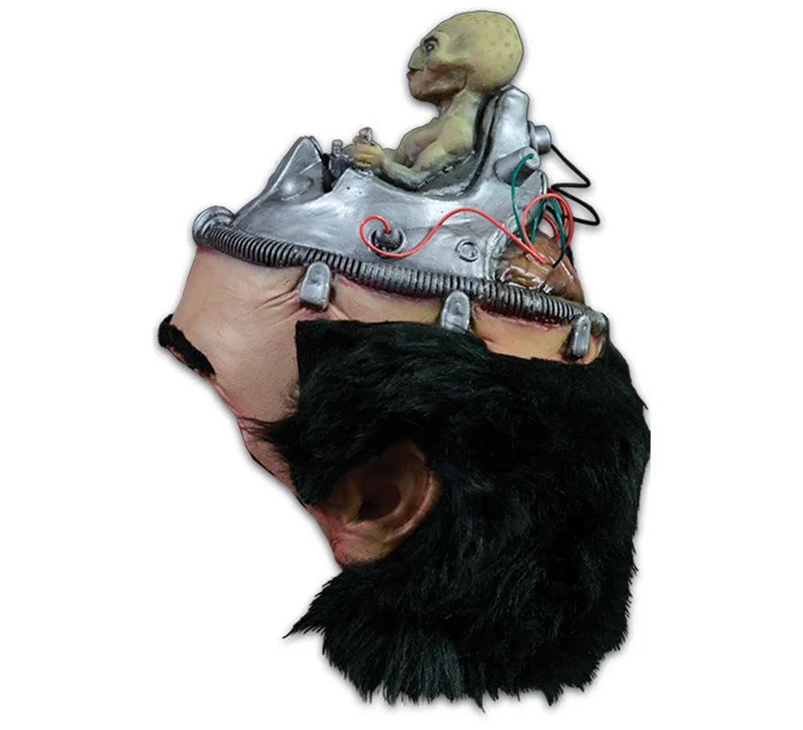 Casco o semimaschera con capelli Alien Pilot