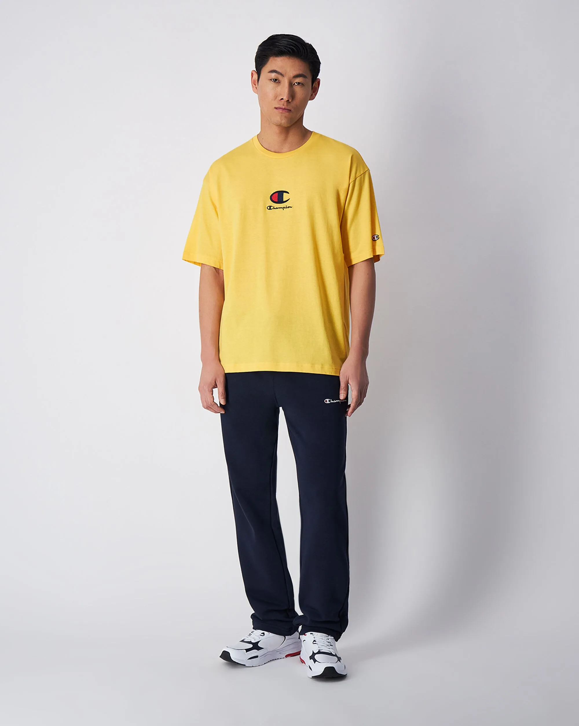 Champion Pantaloni Della Tuta A Gamba Dritta Blu Uomo