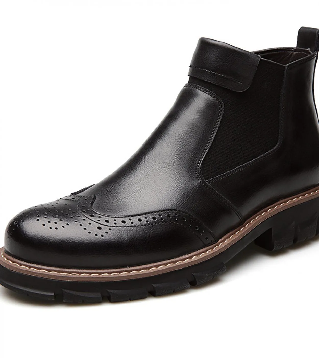 Chelsea Boot Uomo Nero Tooling Scarpe Stivali da neve Stivali da uomo Tendenza moda uomo