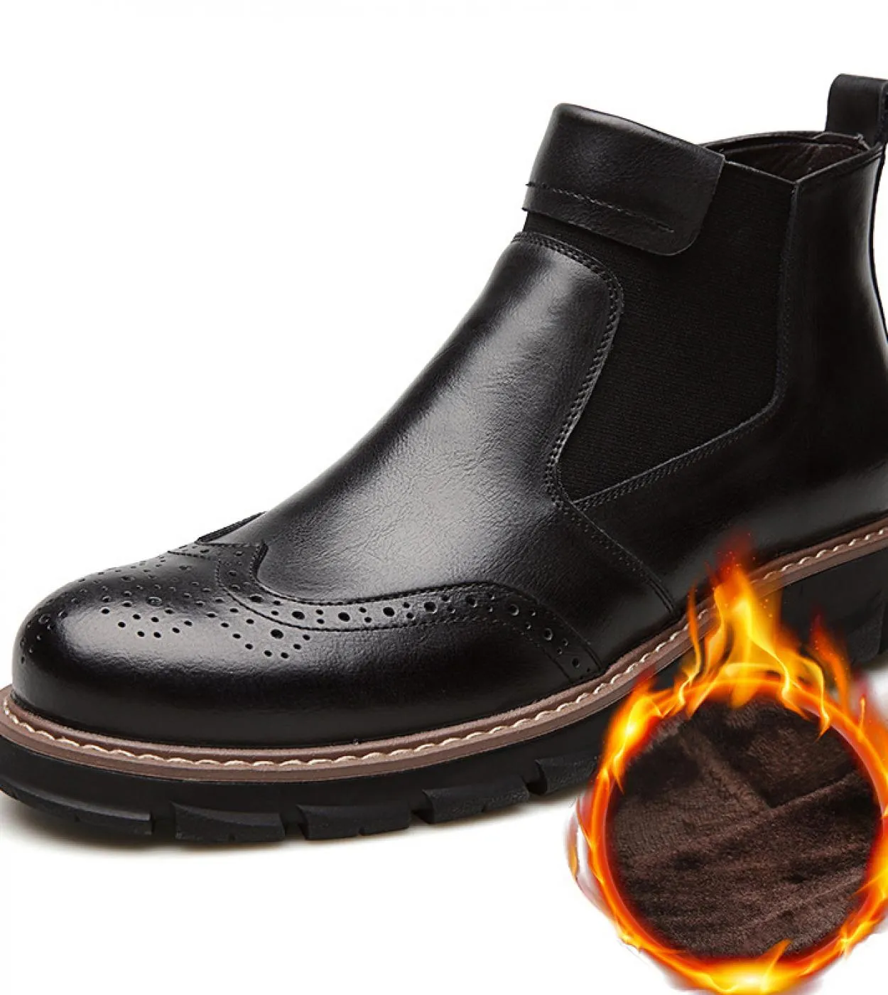 Chelsea Boot Uomo Nero Tooling Scarpe Stivali da neve Stivali da uomo Tendenza moda uomo