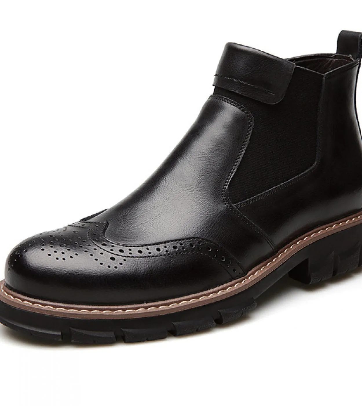 Chelsea Boot Uomo Nero Tooling Scarpe Stivali da neve Stivali da uomo Tendenza moda uomo