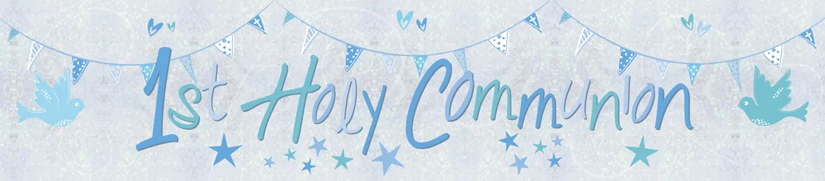 Chiesa comunione appeso decorazione Deco Set blu