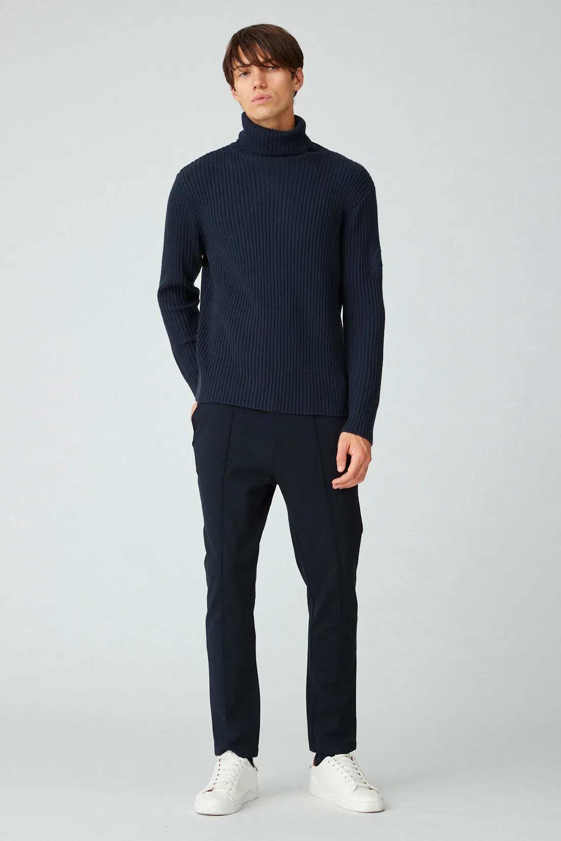CHRIS – Maglia bluette a collo alto