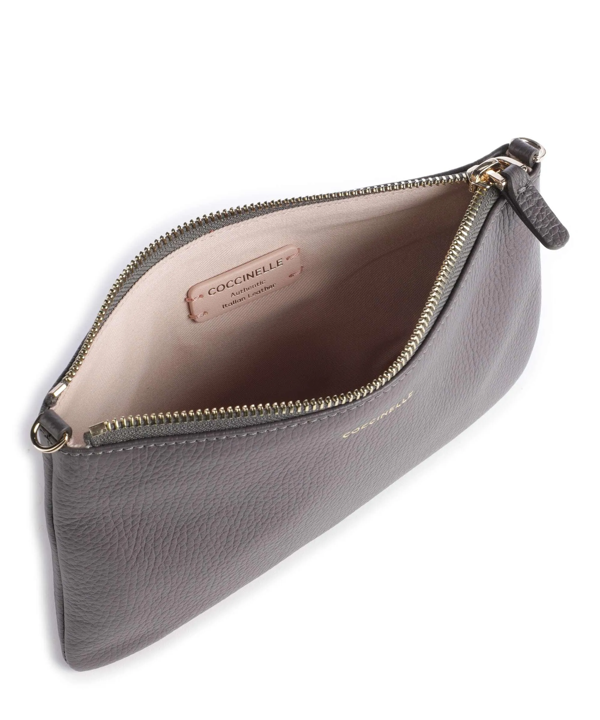  Coccinelle Best Borsa a tracolla pelle granulata grigio scuro  