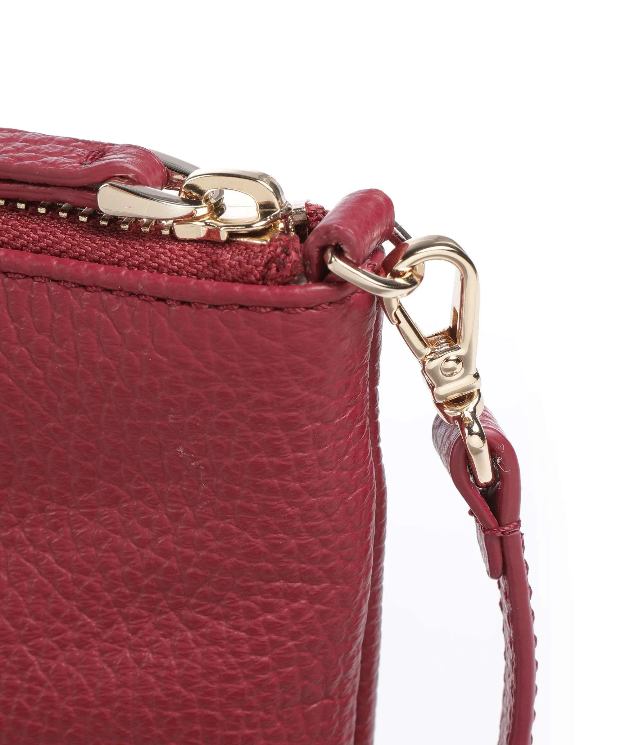  Coccinelle Best Borsa a tracolla pelle granulata rosso scuro  