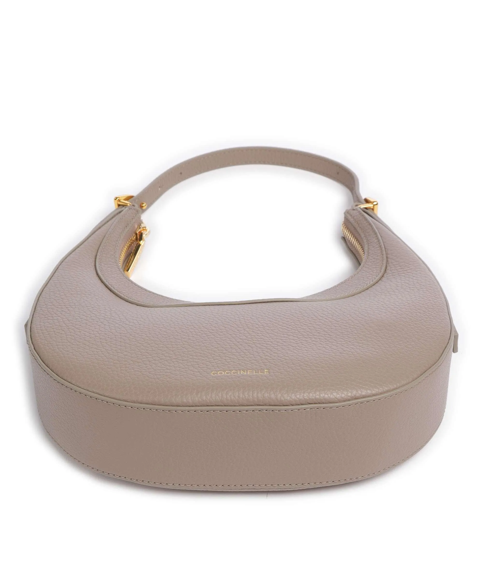  Coccinelle Whisper Borsa a spalla pelle di vacchetta grana taupe  