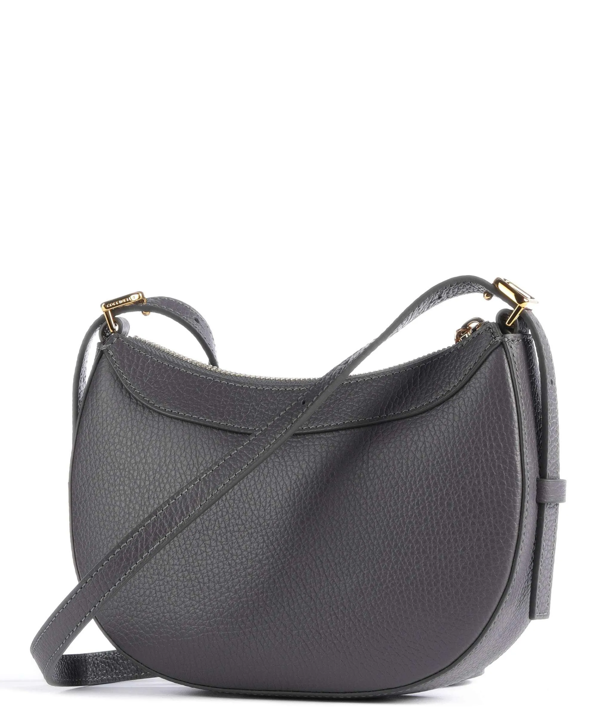  Coccinelle Whisper Borsa a tracolla pelle di vacchetta grana grigio scuro  