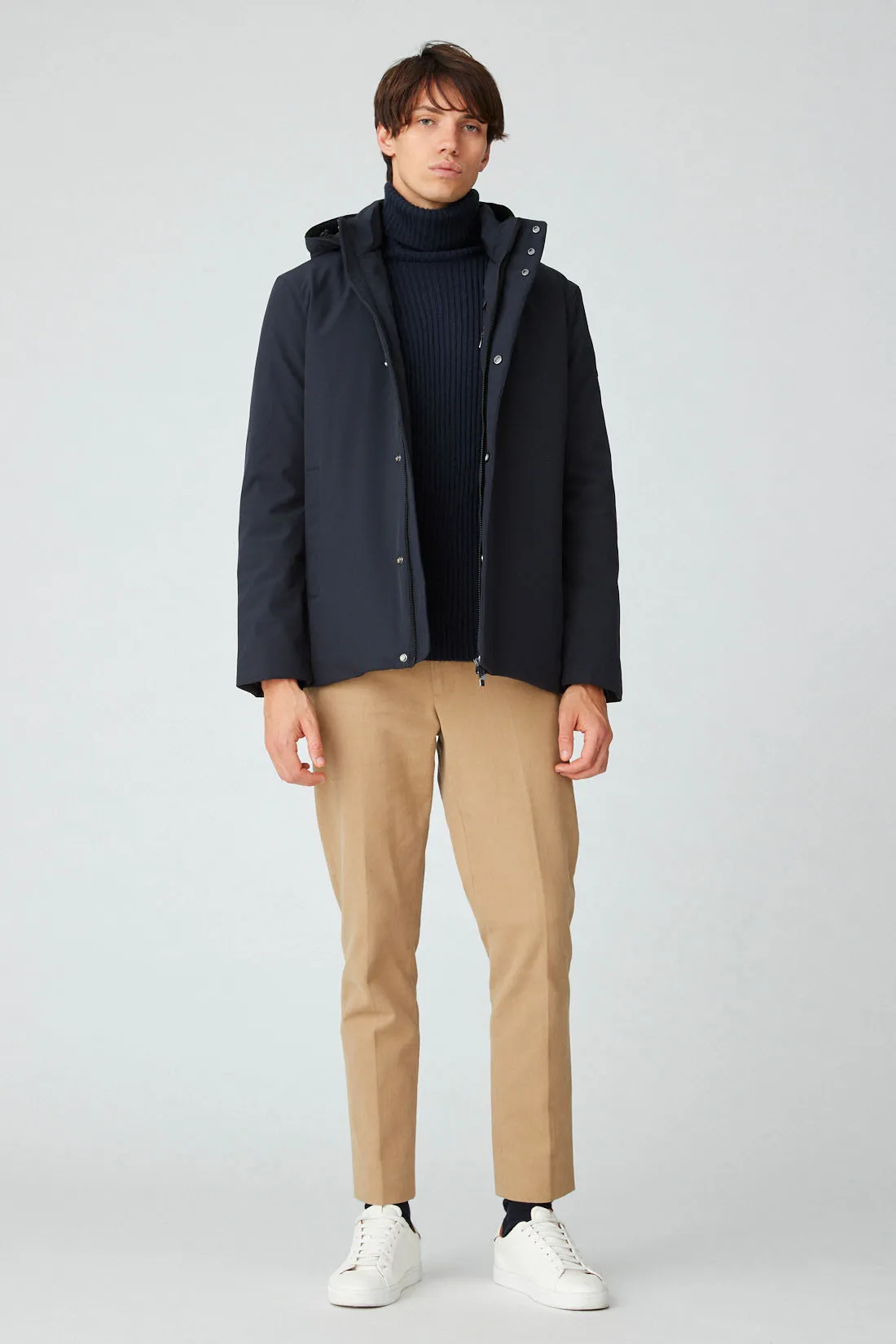 COSMON 2.2 – Giacca blu con cappuccio staccabile