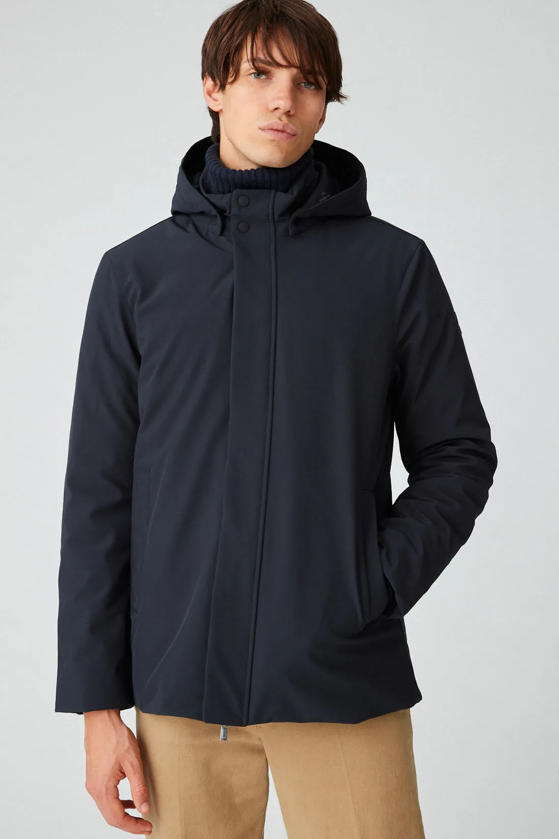 COSMON 2.2 – Giacca blu con cappuccio staccabile