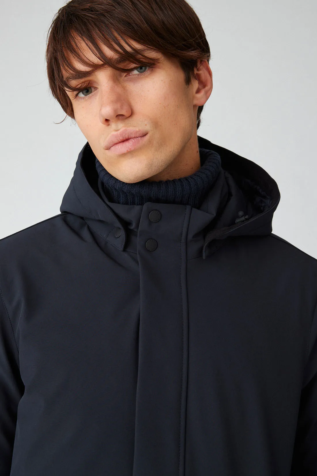 COSMON 2.2 – Giacca blu con cappuccio staccabile