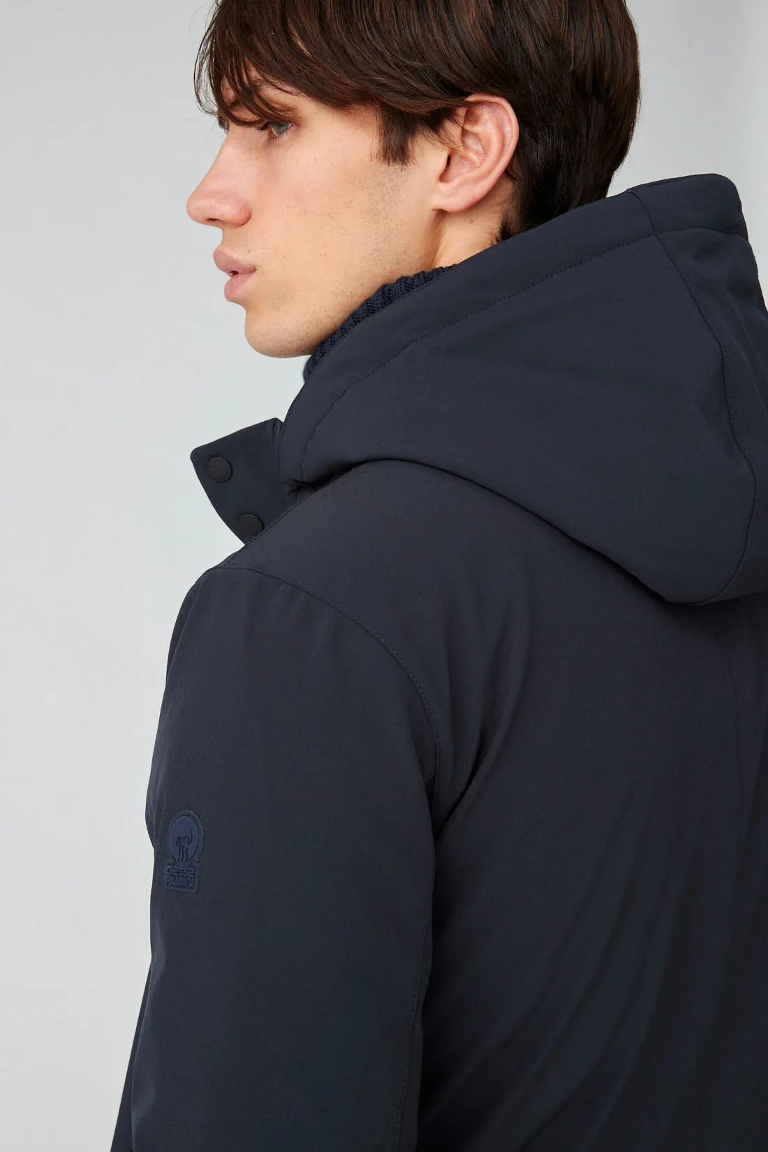 COSMON 2.2 – Giacca blu con cappuccio staccabile