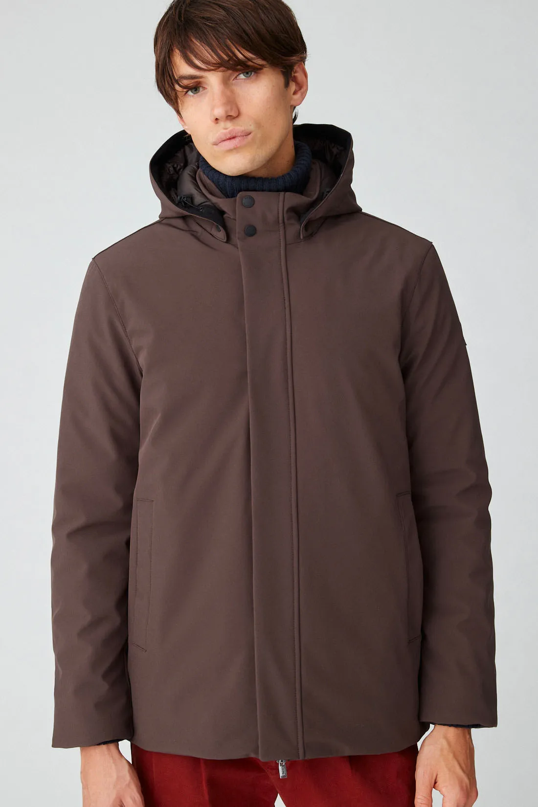 COSMON 2.2 – Giacca marrone con cappuccio staccabile