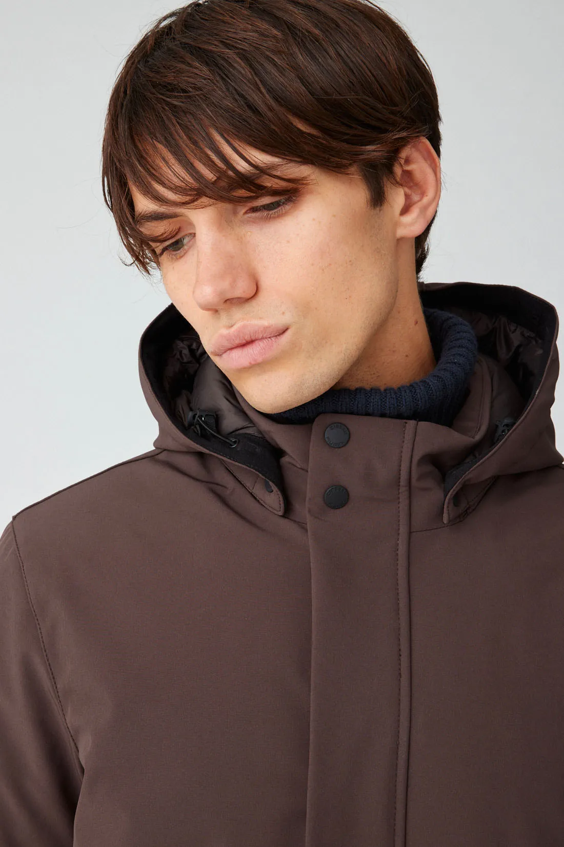 COSMON 2.2 – Giacca marrone con cappuccio staccabile