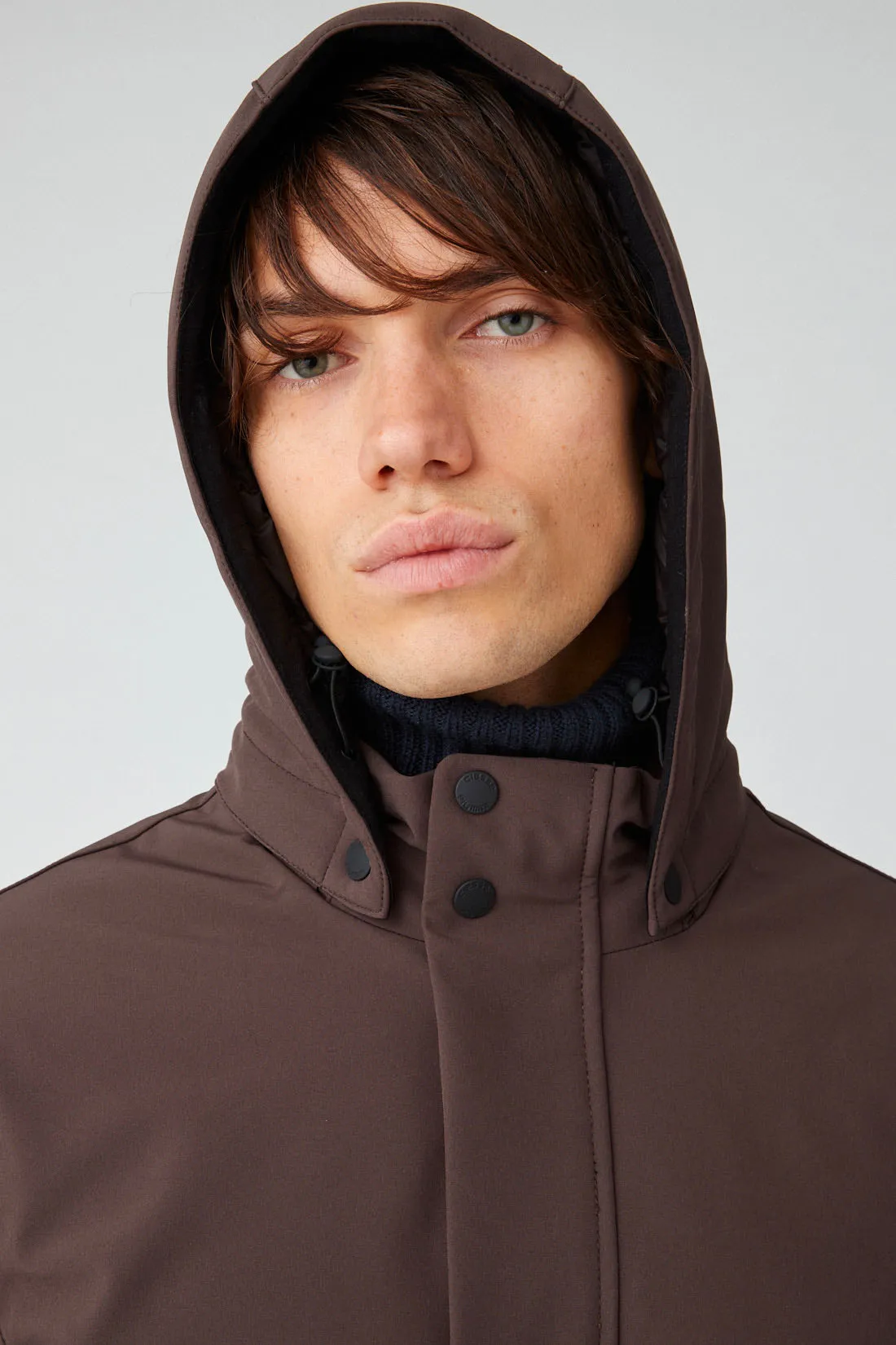 COSMON 2.2 – Giacca marrone con cappuccio staccabile