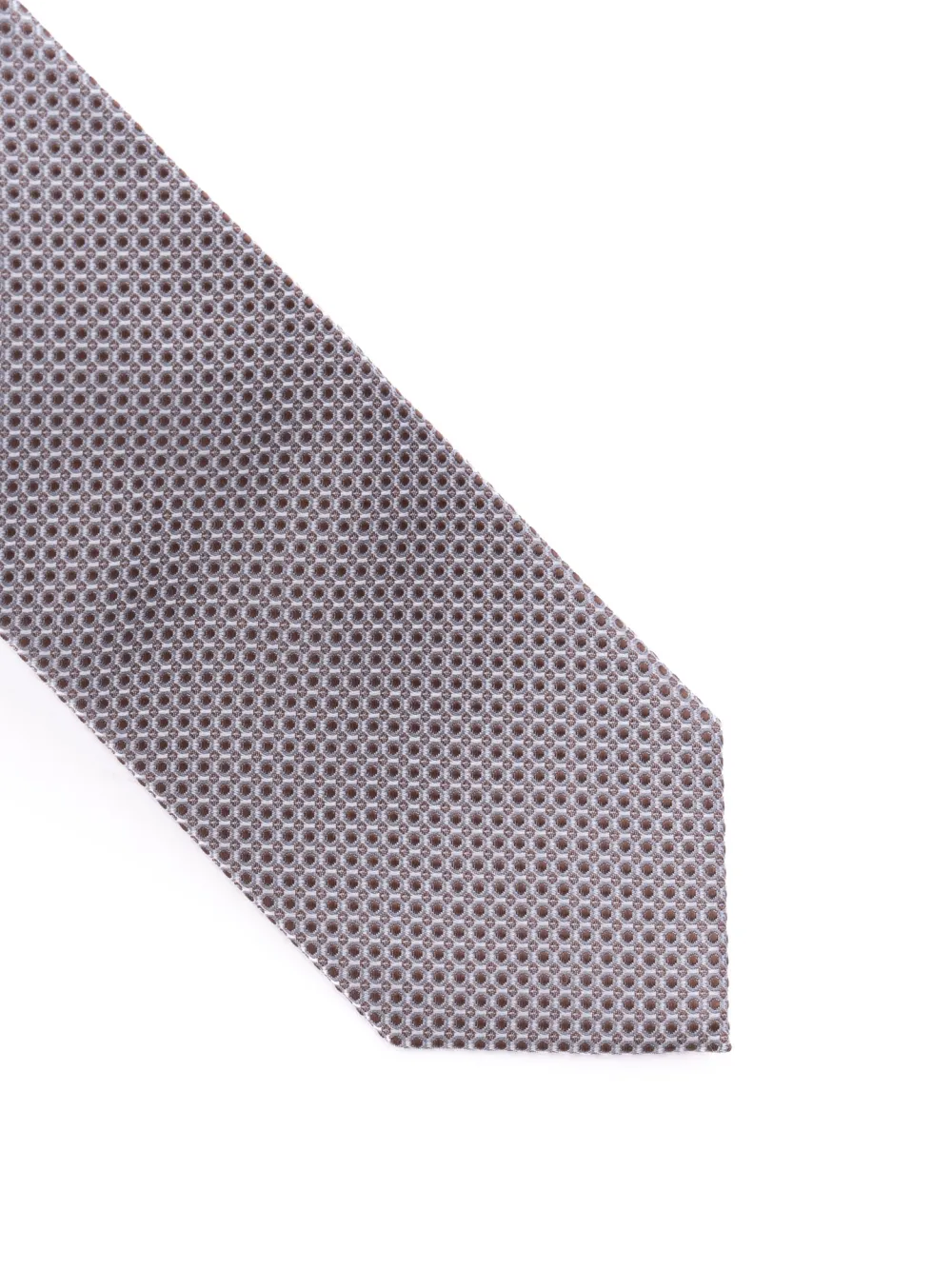 Cravatta uomo jacquard in seta micro disegno geometrico