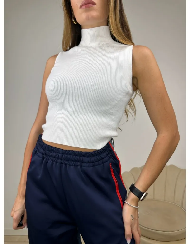 CROP TOP EASY BIANCO