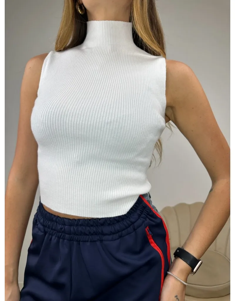 CROP TOP EASY BIANCO