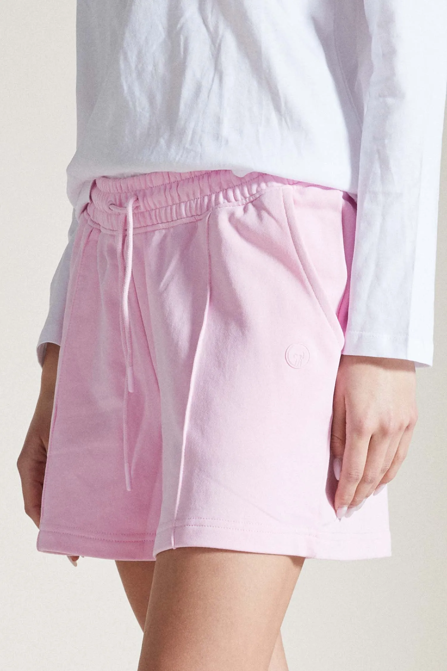 DEBBY –  Pantaloncini rosa pastello in cotone