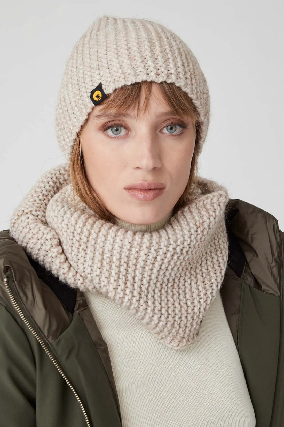 DES – Sciarpa beige tinta unita