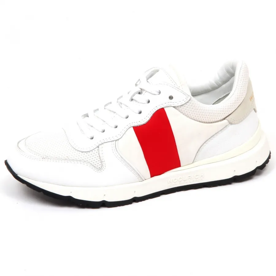 E9468 sneaker donna white/red WOOLRICH JOHN RICH & BROS shoe woman