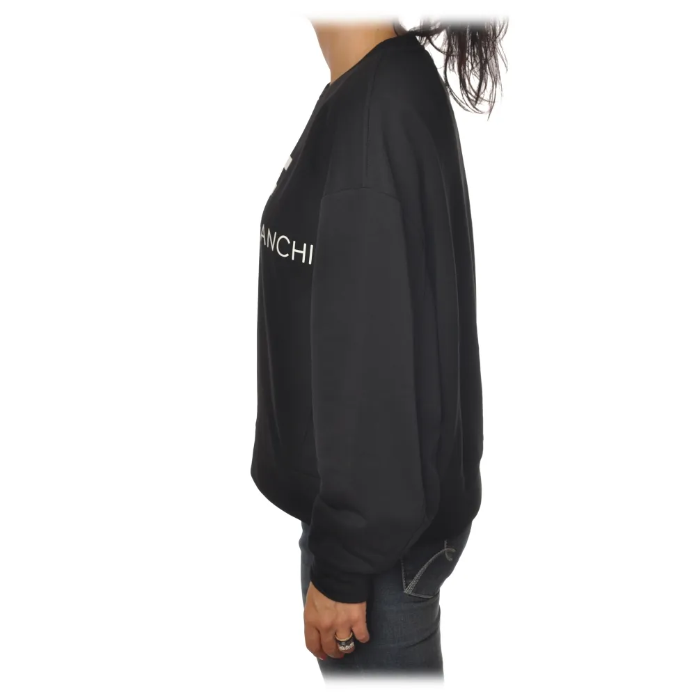 Elisabetta Franchi - Felpa Oversized con Logo - Nero - Felpa - Made in Italy - Luxury Exclusive Collection