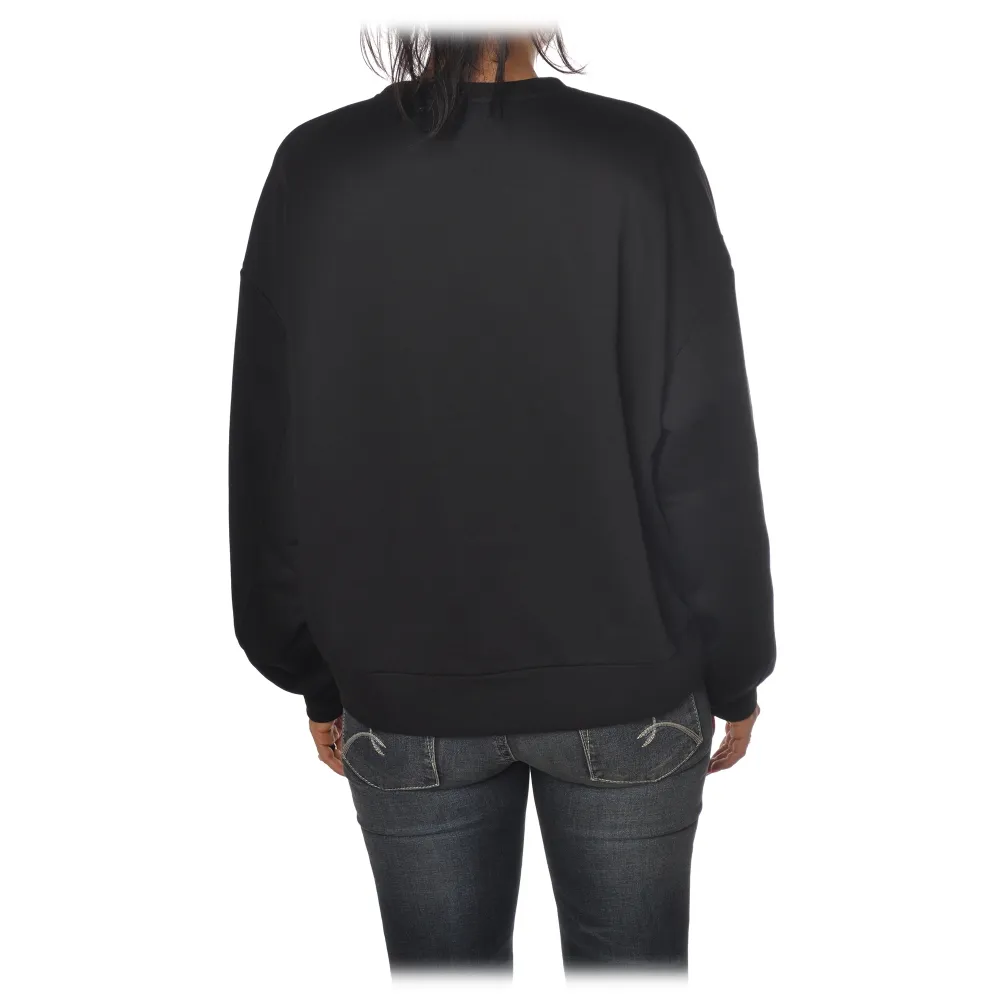 Elisabetta Franchi - Felpa Oversized con Logo - Nero - Felpa - Made in Italy - Luxury Exclusive Collection