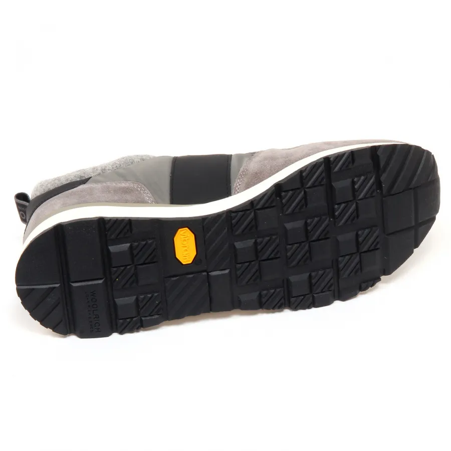 F6070 sneaker uomo suede/tissue/wool WOOLRICH scarpe grey/black shoe man