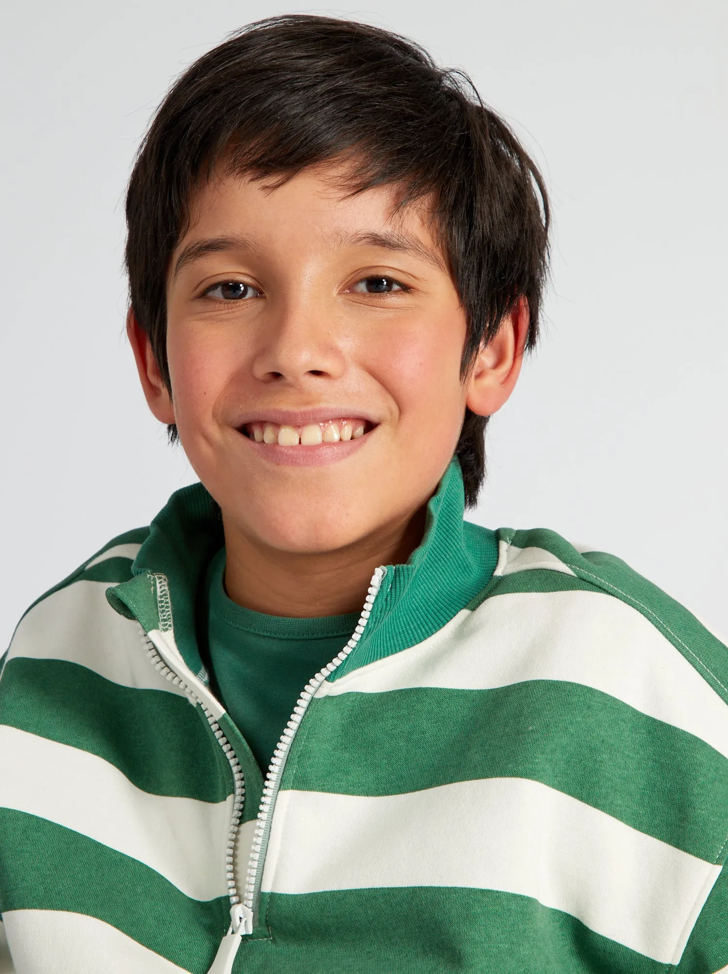 Felpa a collo alto con zip - So Easy - VERDE