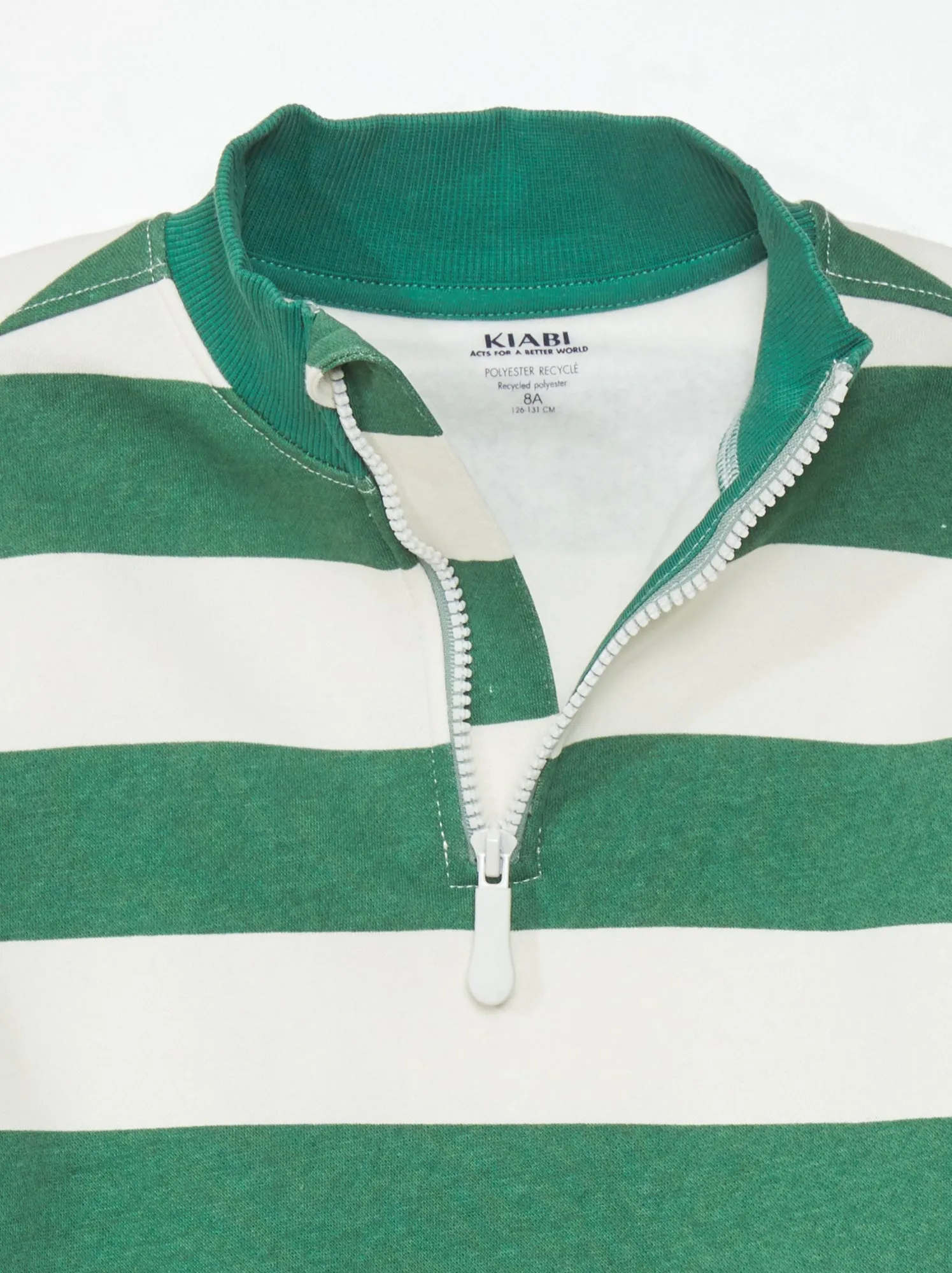 Felpa a collo alto con zip - So Easy - VERDE
