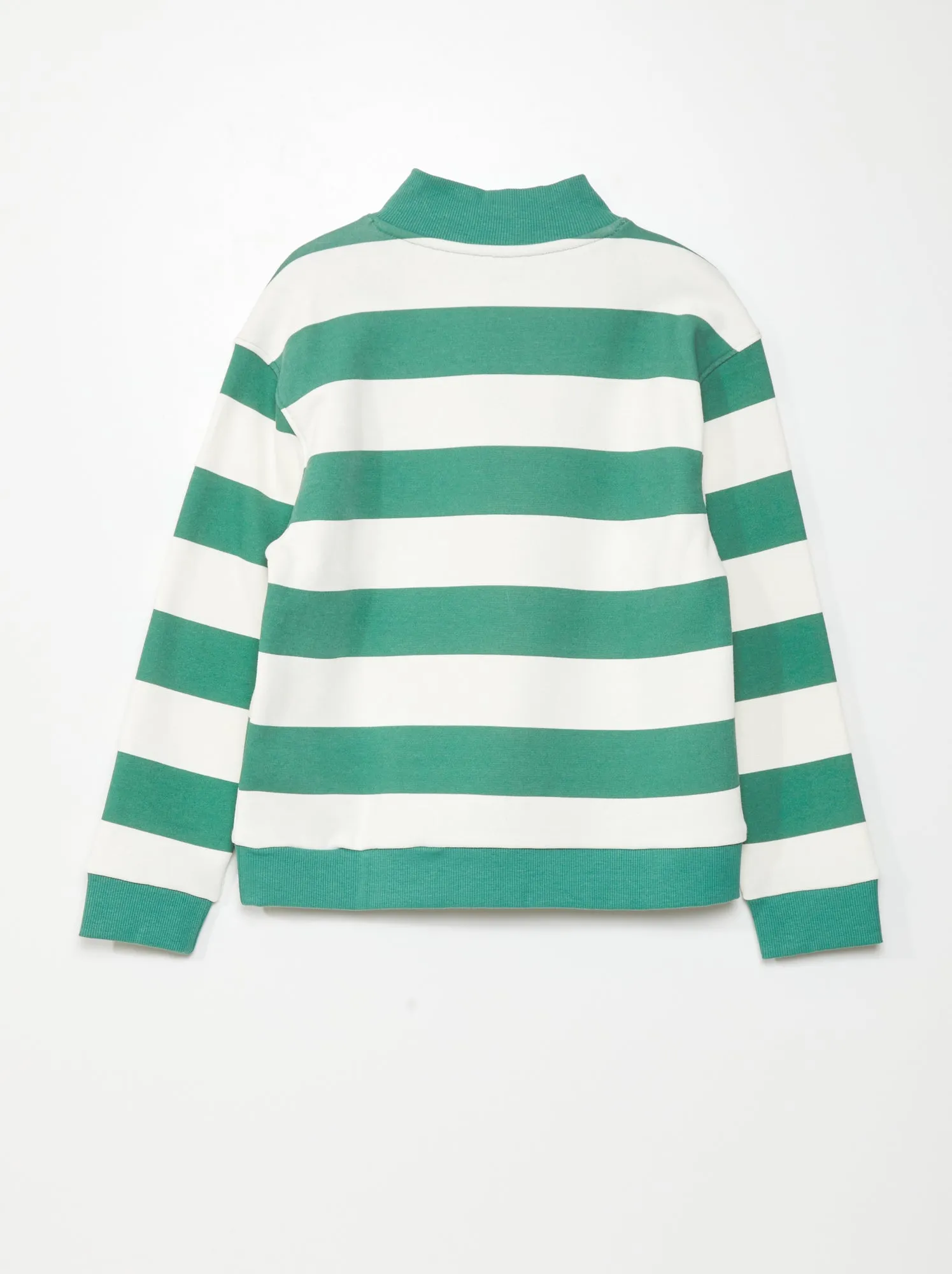 Felpa a collo alto con zip - So Easy - VERDE