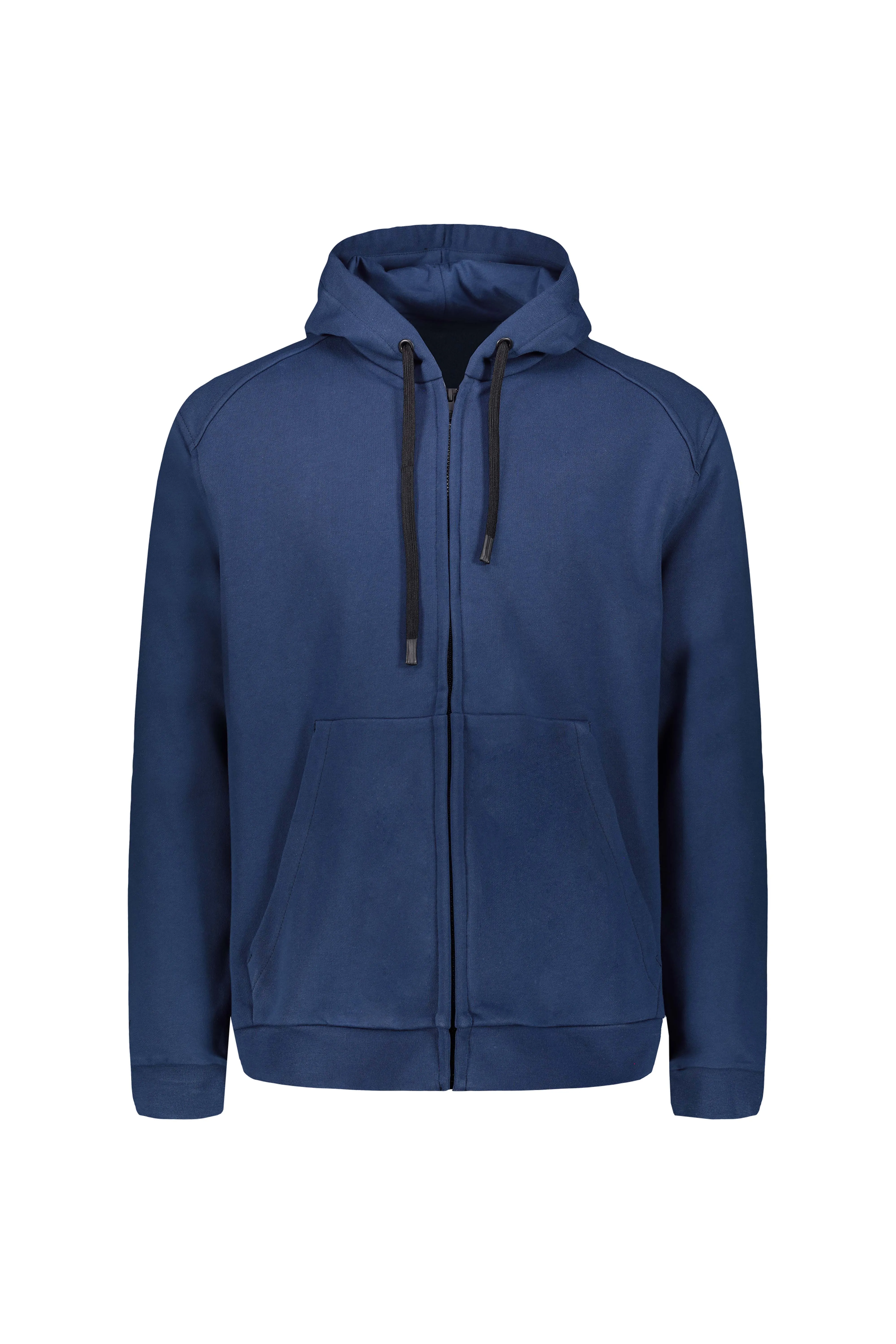 Felpa blu con zip e maxi logo