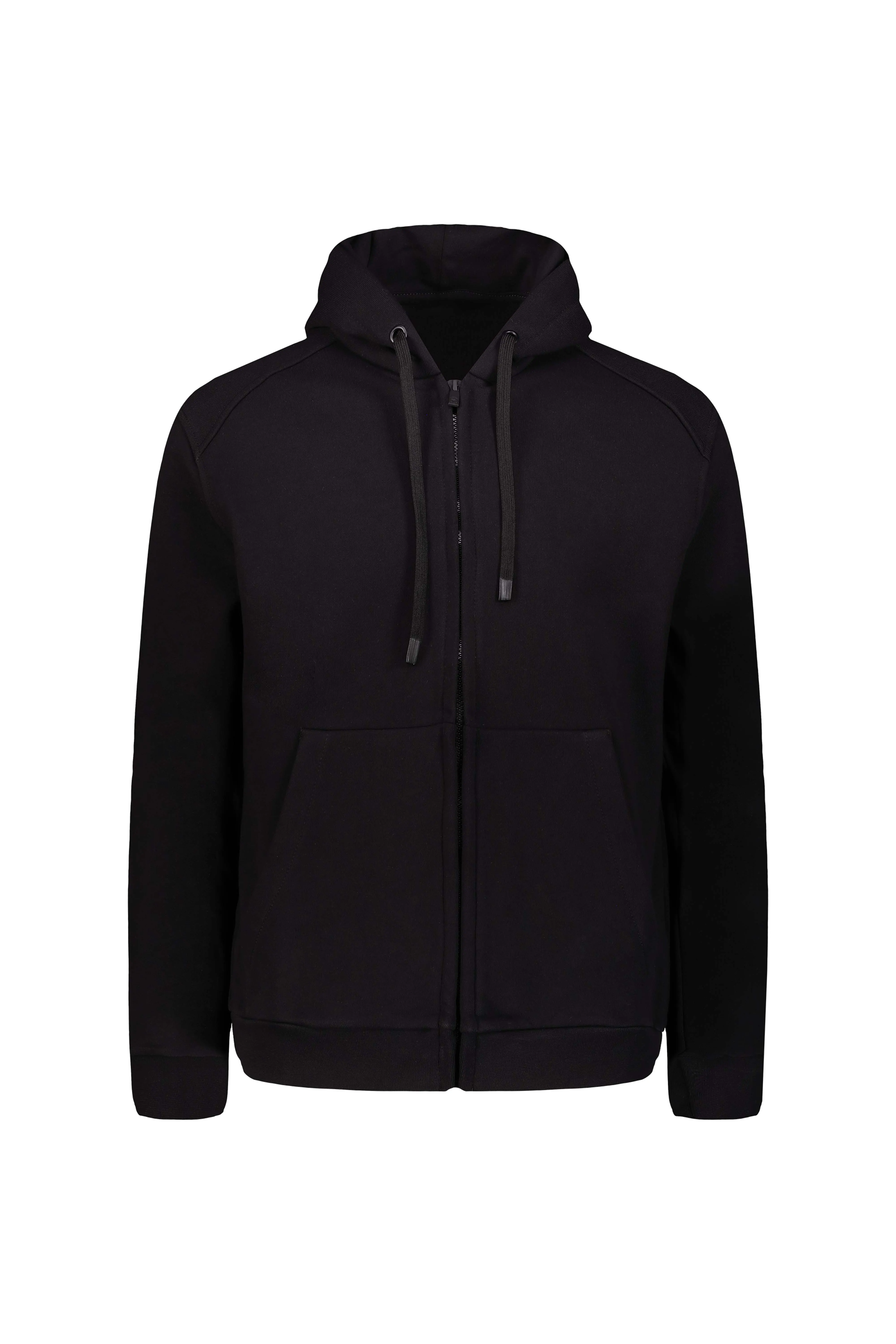 Felpa nera con zip e maxi logo