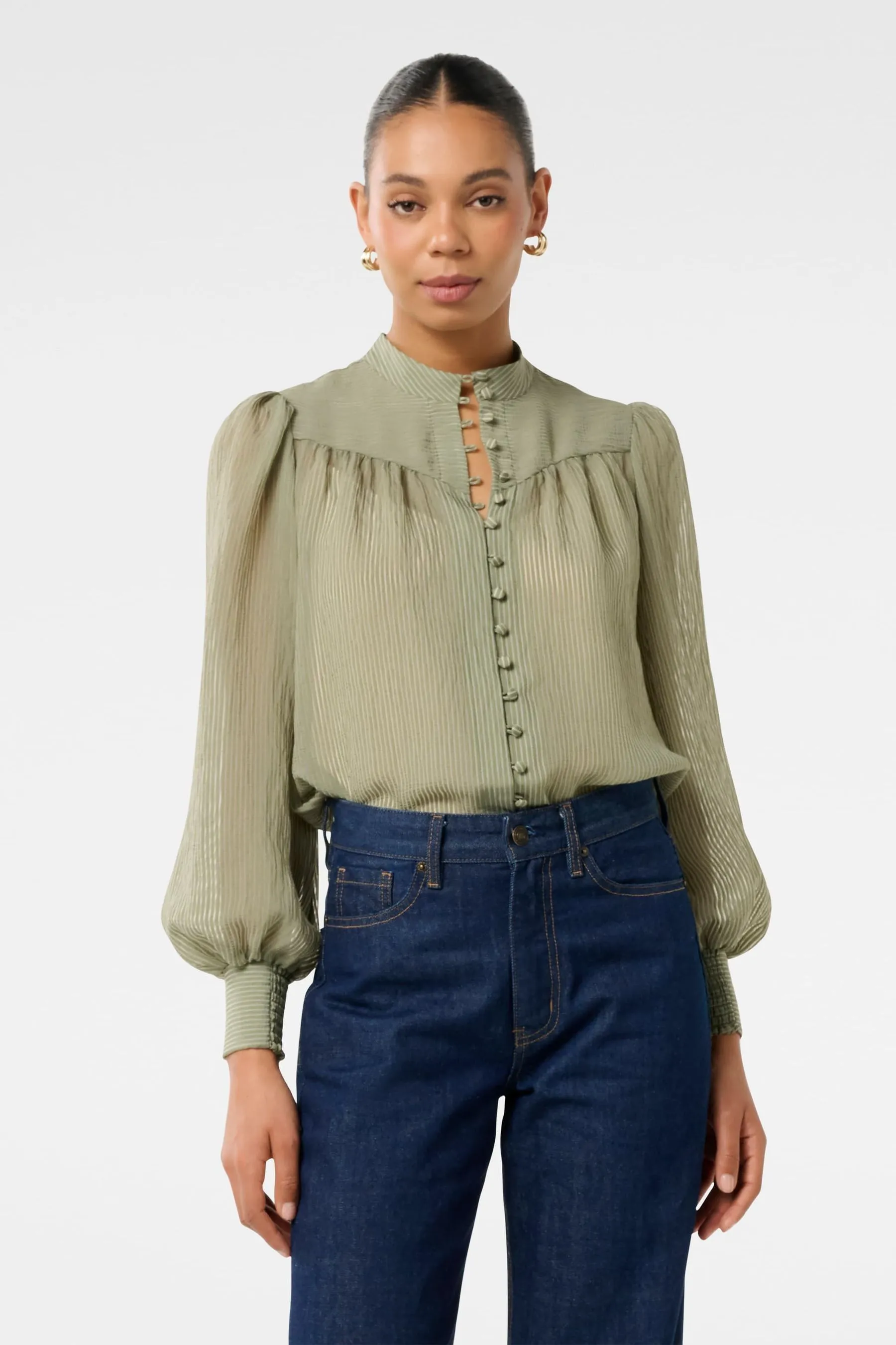 Forever New Leo Soft Stripe Blouse    