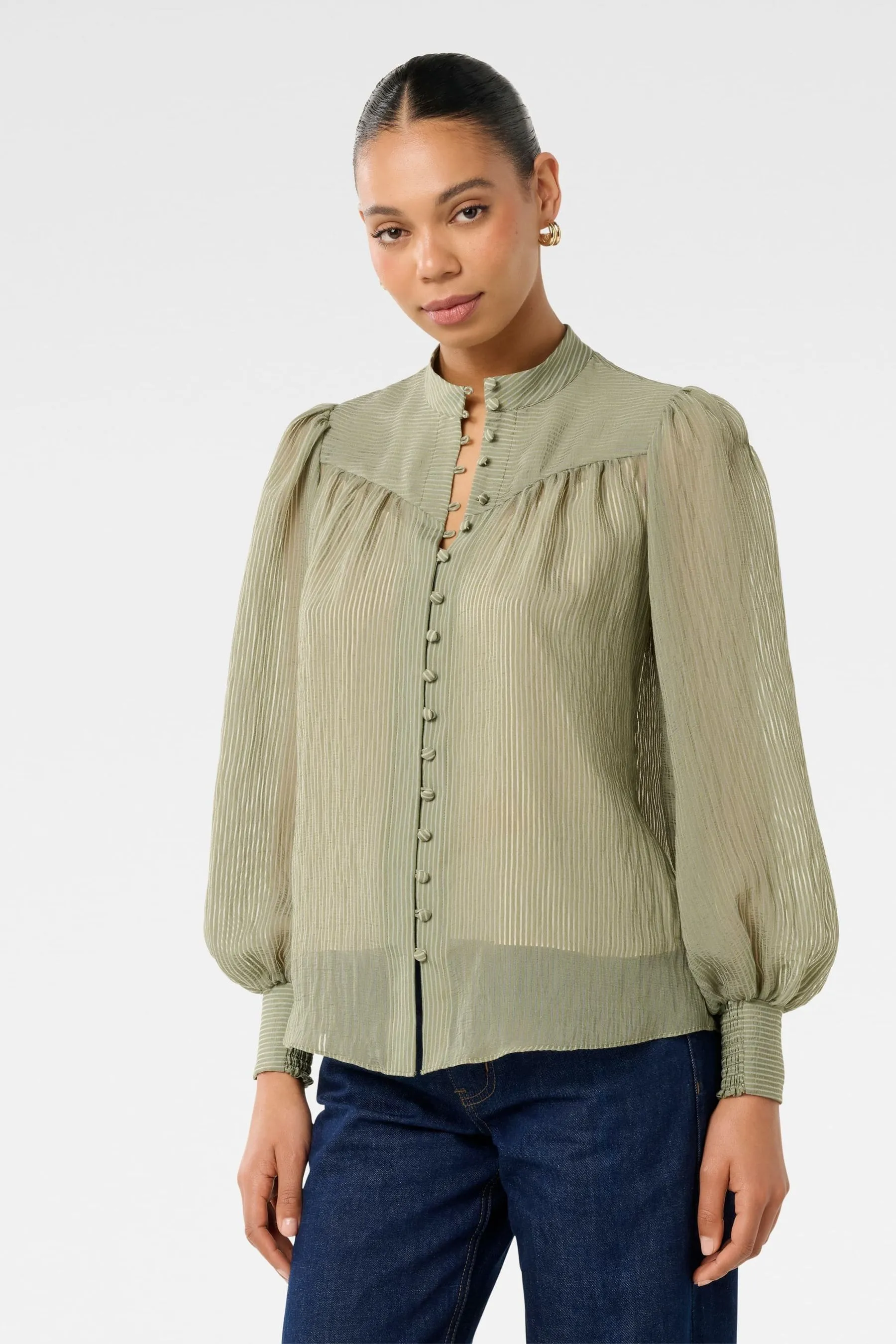 Forever New Leo Soft Stripe Blouse    