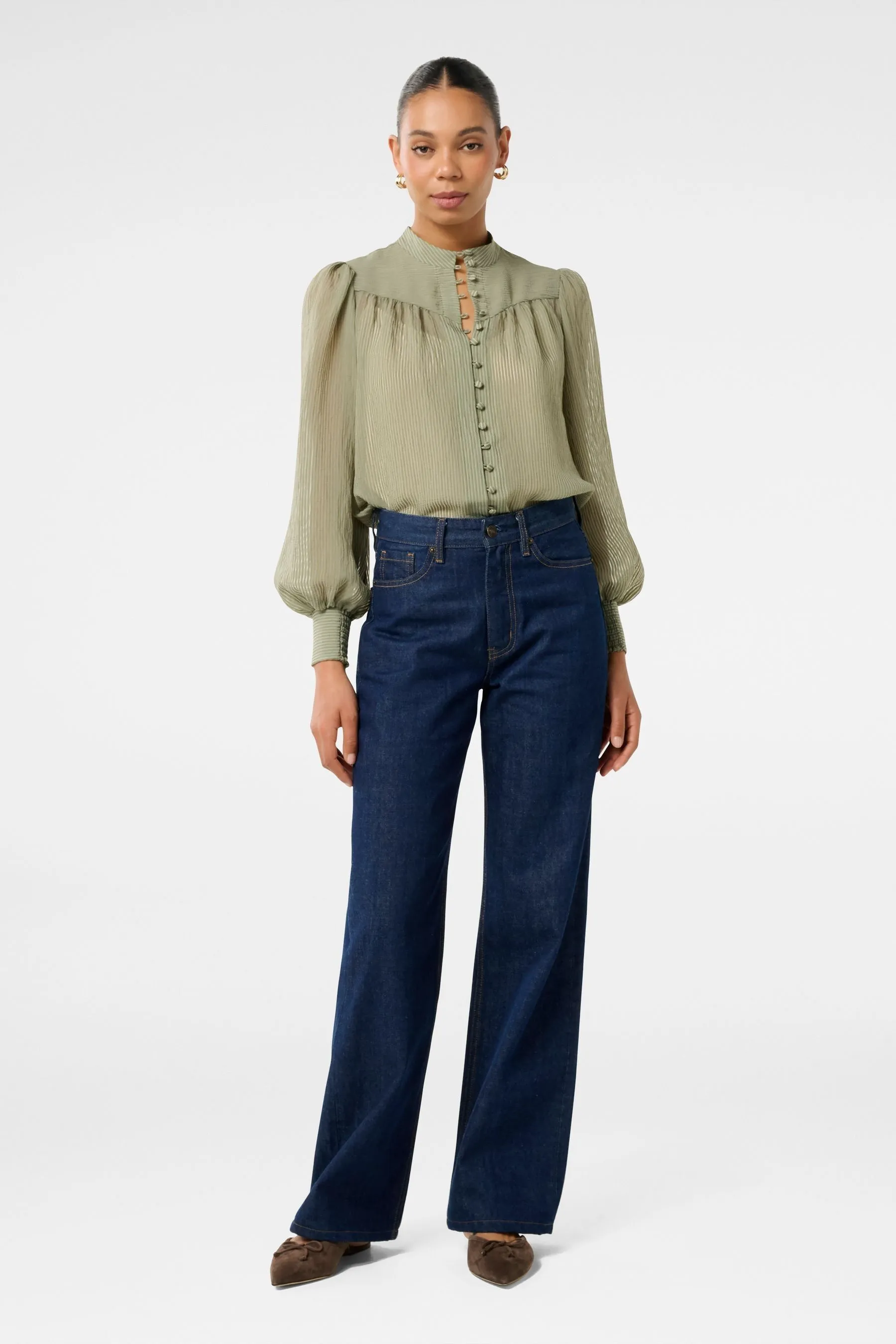 Forever New Leo Soft Stripe Blouse    