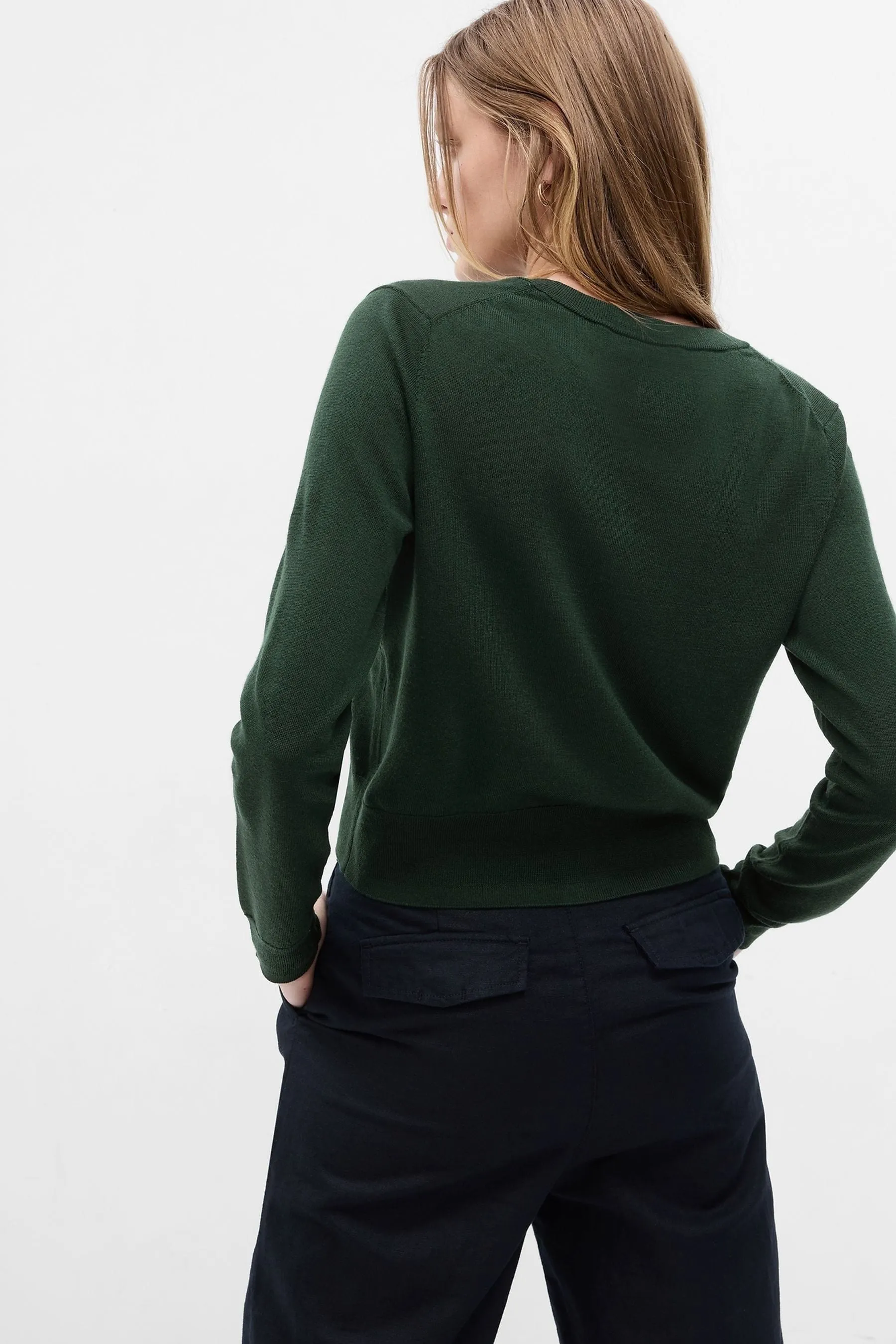 Gap - Cardigan corto in lana merino