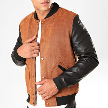 Giacca con zip color cammello